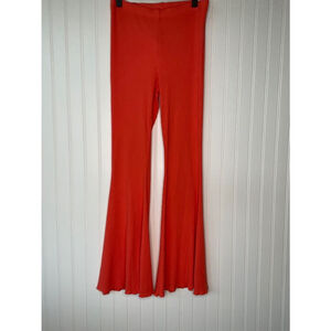 Women's Aerie Ribbed Flare Pants - Size M - Orange